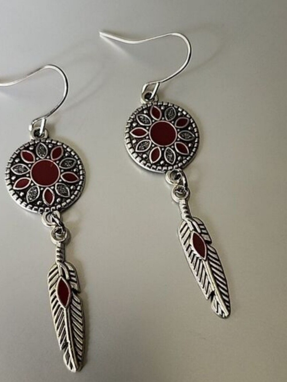 COLORFUL  Mini BOHO   Disc Drop Sparkle Dreamcatcher EARRINGS